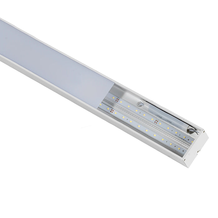 Linear LED Ceiling Light, Modern Recessed/Suspended Fixture, Aluminum Frame, Office/Commercial/Home, Multi-Size, Dimmable