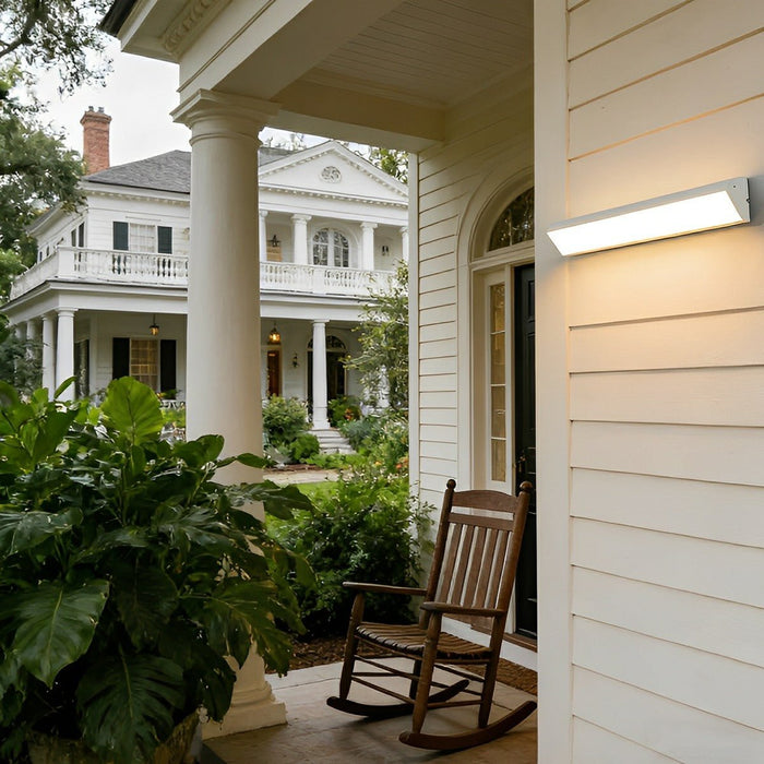 Outdoor Waterproof LED Strip Light, Modern Wall Sconce, Dimmable Exterior Lighting for Porch/Patio/Garden