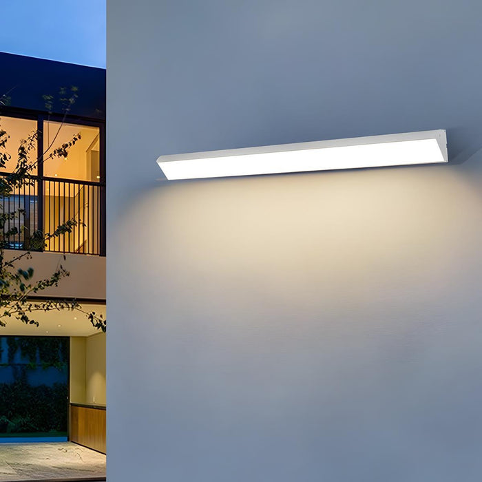Outdoor Waterproof LED Strip Light, Modern Wall Sconce, Dimmable Exterior Lighting for Porch/Patio/Garden