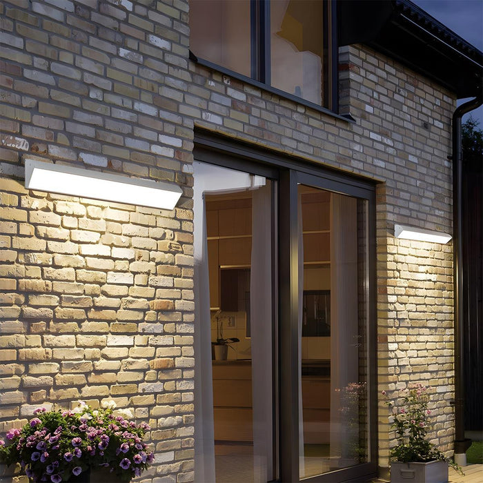 Outdoor Waterproof LED Strip Light, Modern Wall Sconce, Dimmable Exterior Lighting for Porch/Patio/Garden