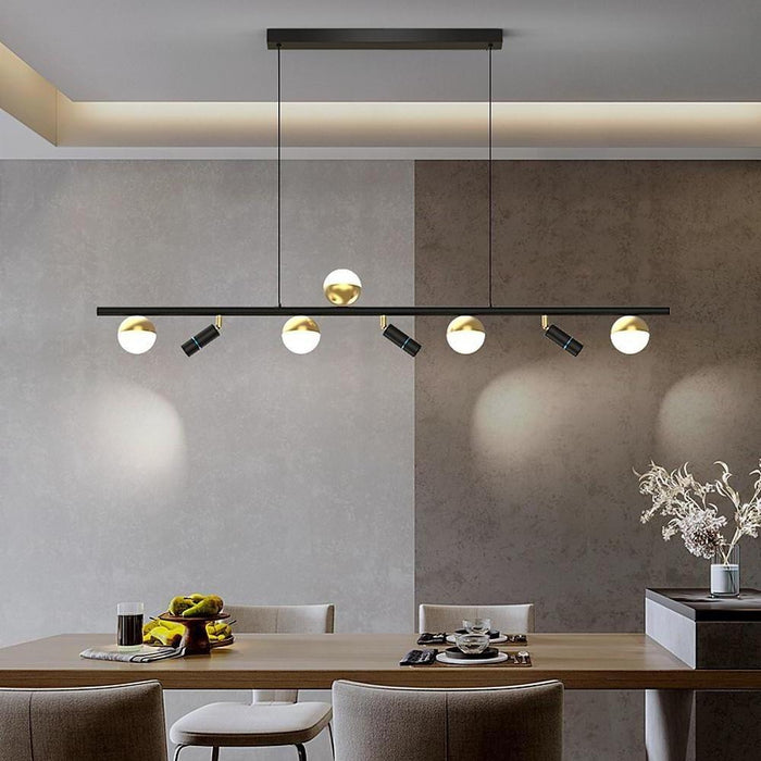Linear LED Modern Chandelier Pendant Light Hanging Lamp Island Lights