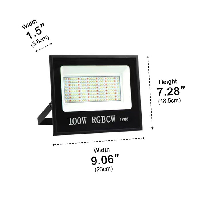 WiFi Smart Outdoor Flood Light, RGBCW LED, IP66 Waterproof, App Voice Control for Patio/Porch/Yard