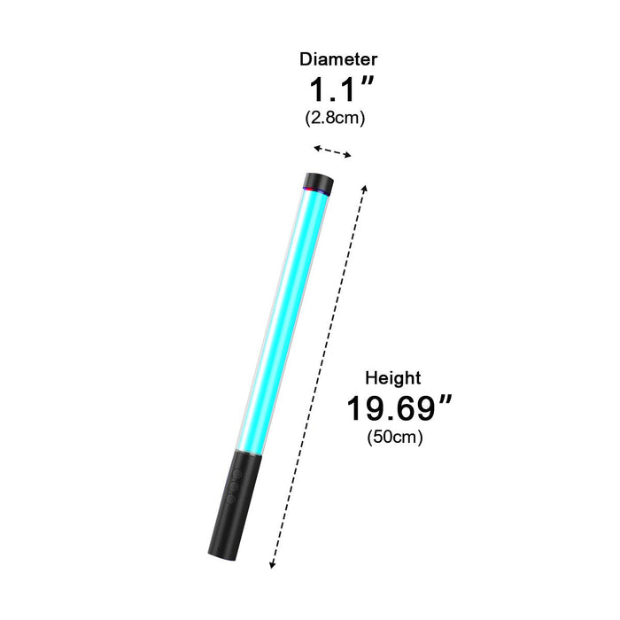 RGB Tube Light, Handheld LED Stick, Rechargeable Atmosphere Lamp for Photography/Gaming/Party