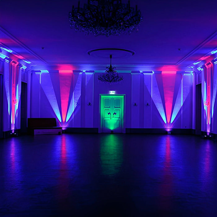 Wireless WiFi RGB LED Spot Light, Rechargeable, App/Voice Control, Adjustable Beam, for Events/Parties/Bars