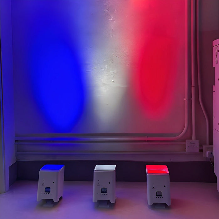 Wireless WiFi RGB LED Spot Light, Rechargeable, App/Voice Control, Adjustable Beam, for Events/Parties/Bars