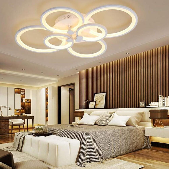 Multi Circles Dimmable LED Modern Ceiling Lights Flush Mount Lighting
