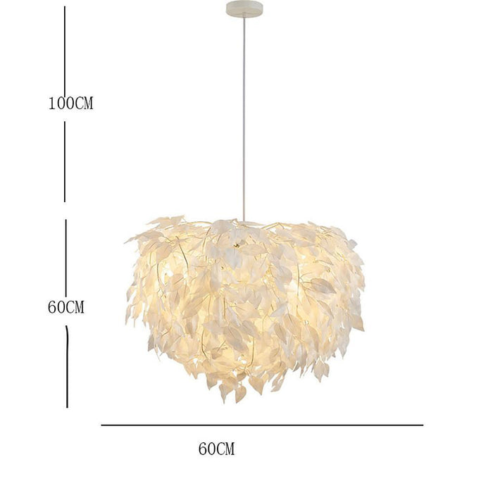 Modern Scandinavian Fabric Pendant Lightâ€?White & Gold. LED. Dimmable. 24''