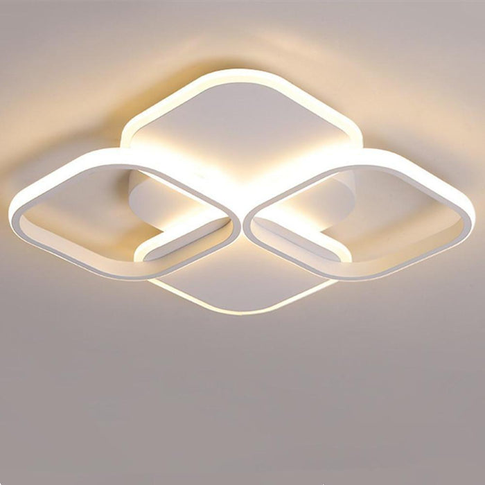 Overlapping Squares Flush Mount Ceiling Light Geometric LED Light