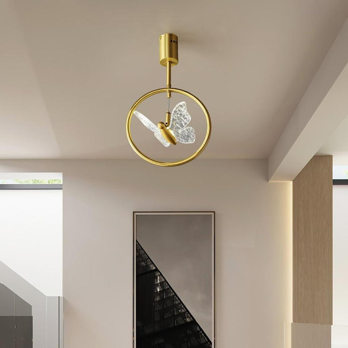Novelty Circle Butterflies LED Nordic Ceiling Lights Flush Mount Lighting