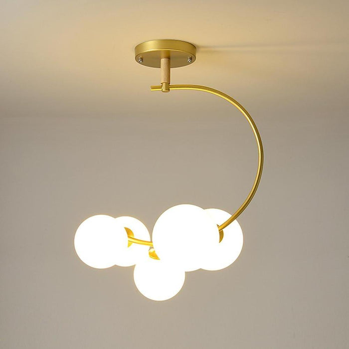 5-Light Cluster Globe Chandelier Dining Room Chandelier