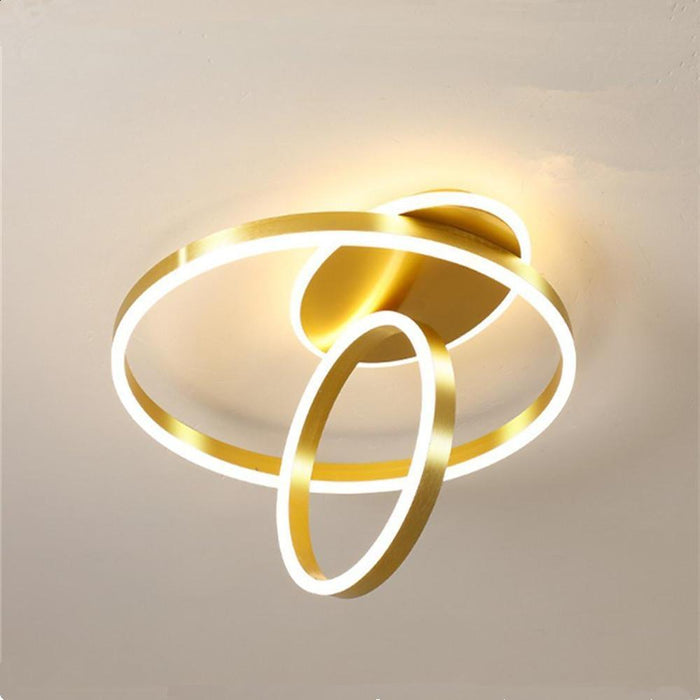 Dual Rings LED Modern Flush Mount Ceiling Lighting Chandeliers Light