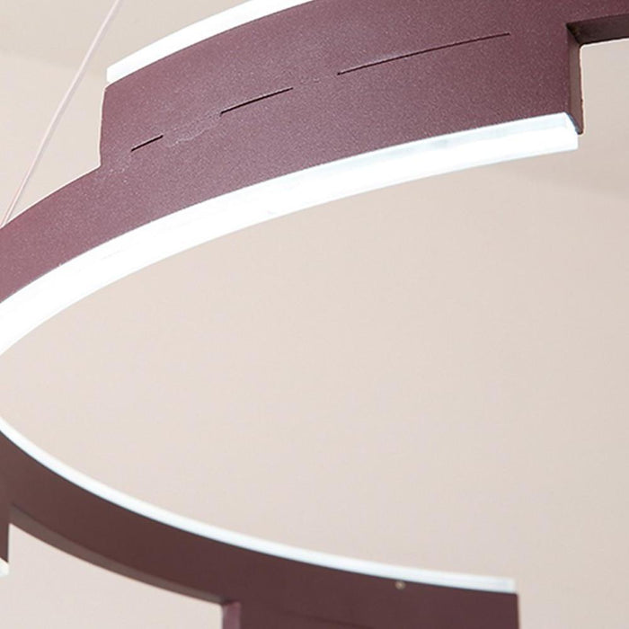 Modern Geometrical Circle Chandelier Pendant Light for Bedroom