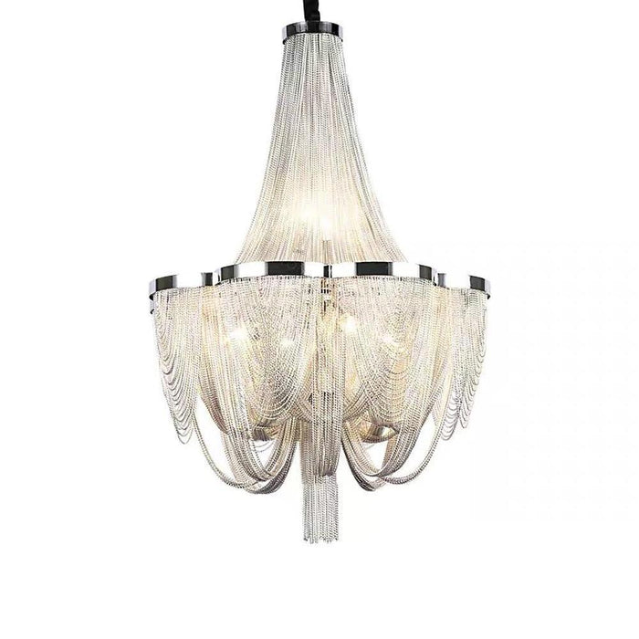 Silver Chandelier Metal Kitchen Dining Room Lighting Ceiling Light 6 Lights