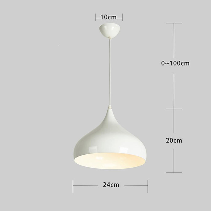 9.44'' LED Curvy Painted Bowled Pendant Light Hanging Lamp Island Lights