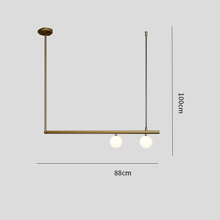 Linear Globe Dining Room Chandeliers Copper Glass Island Kitchen