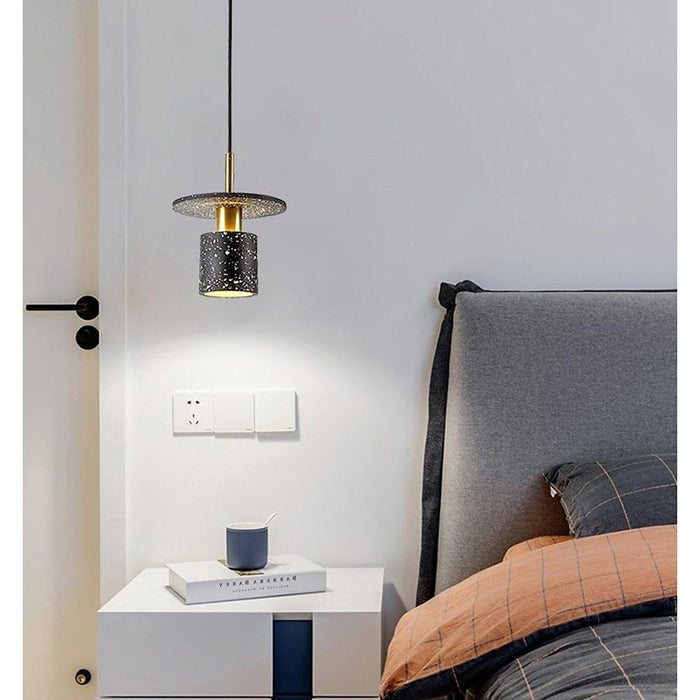 Circle Cylinder Electroplated Metal LED Modern Pendant Lighting Island Lights