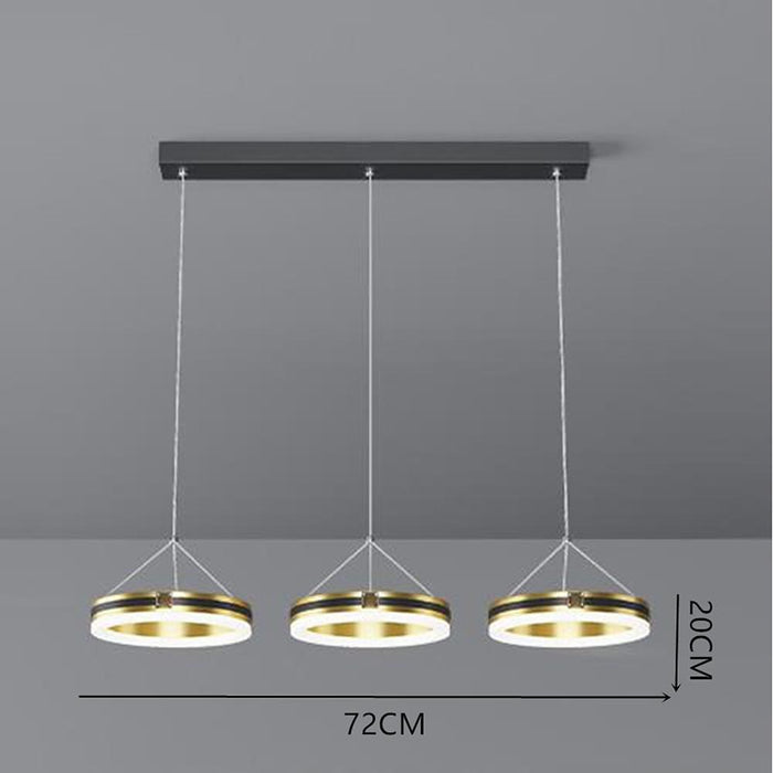 3 Circles Dimmable LED Modern Chandeliers Pendent Lighting Ceiling Lamp