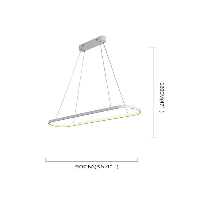 Linear Rectangle Chandelier LED Dining Room Chandeliers