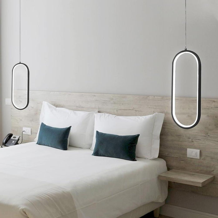 Rounded Rectangle LED Modern Pendant Lighting Hanging Ceiling Lights