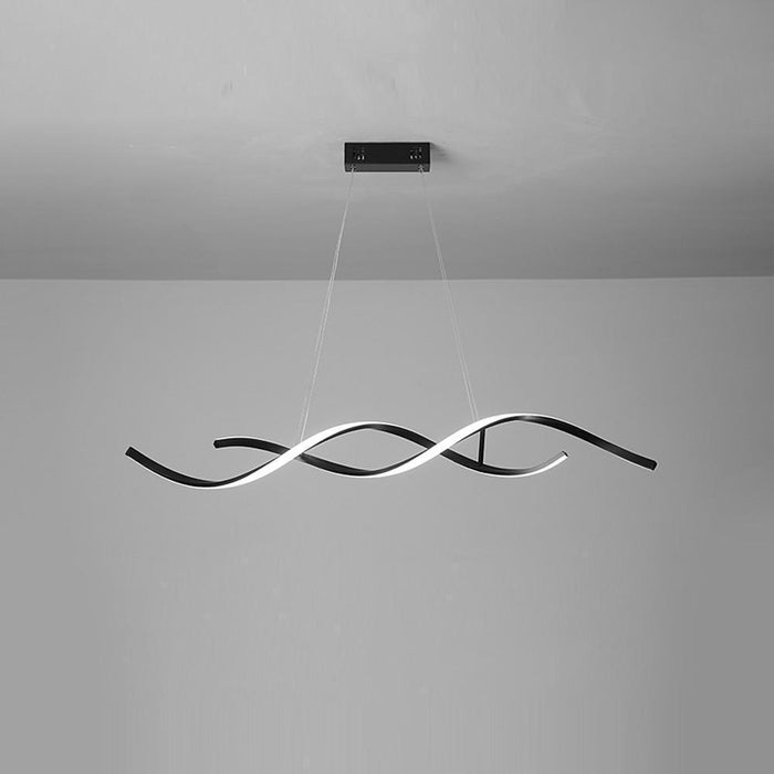 Dual Wave Design Dimmable Pendant Lighting Modern Metal LED Kitchen Lighting Dining Room Lighting Ceiling Light