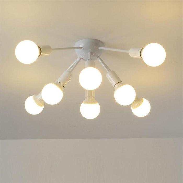 8 Light Cluster Gold Flush Mount Light Modern Metal LED Ceiling Light