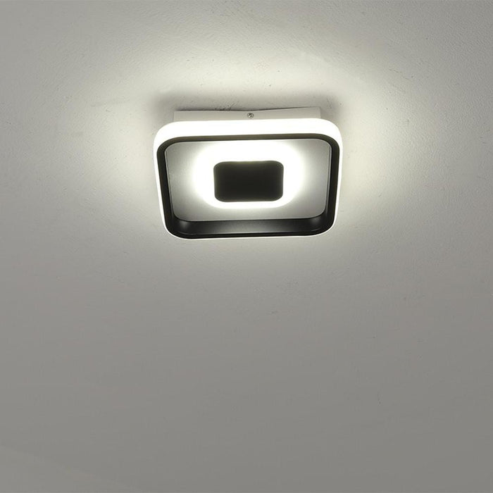 Dual Square LED Black Modern Ceiling Lights Flush Mount Lighting